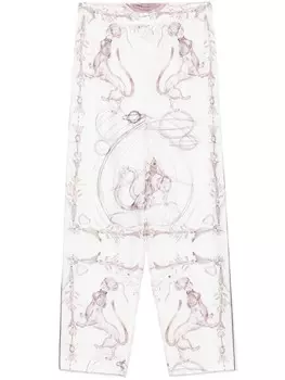 Fabiana Filippi шелковые брюки с принтом, белый