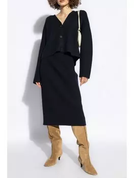 Fabiana Filippi шерстяная юбка-миди, синий