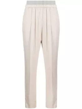 Fabiana Filippi спортивные брюки со складками, нейтральный цвет
