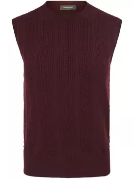 Fabiana Filippi свитер с круглым вырезом и короткими рукавами, красный