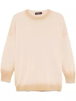 Fabiana Filippi свитер с круглым вырезом, коричневый