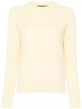 Fabiana Filippi свитер с перфорированными деталями, желтый