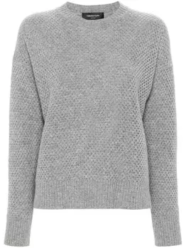 Fabiana Filippi свитер с сотовой вязкой, серый