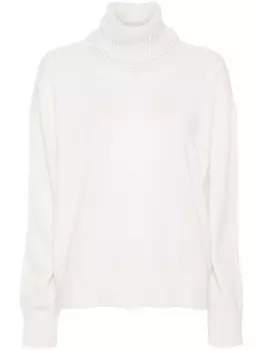 Fabiana Filippi свитер с высоким воротником и пайетками, нейтральный цвет