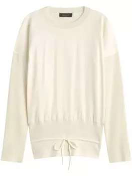 Fabiana Filippi свитер в рубчик с завязками, серый