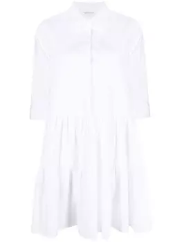 Fabiana Filippi tiered cotton shirt dress, белый