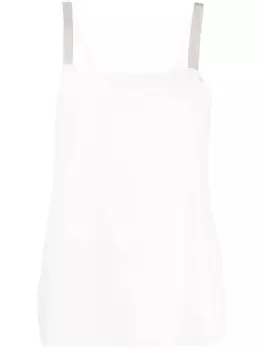 Fabiana Filippi топ на бретелях с эффектом металлик, белый