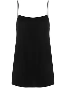 Fabiana Filippi топ на тонких бретелях с декором Monili, черный