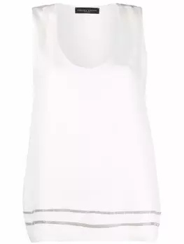 Fabiana Filippi топ с цепочным декором, белый