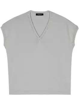 Fabiana Filippi топ с пайетками, серый