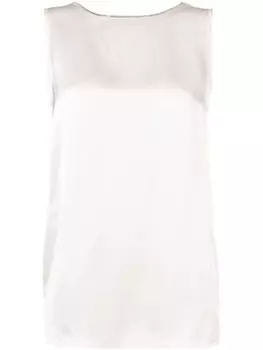 Fabiana Filippi топ с V-образным вырезом на спине, белый