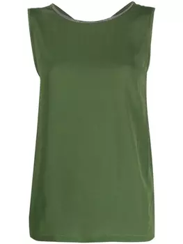 Fabiana Filippi топ с V-образным вырезом, зеленый