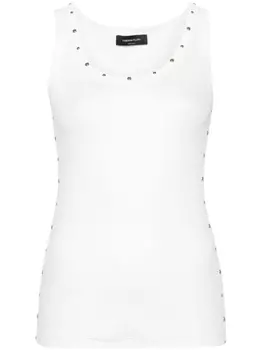 Fabiana Filippi топ с заклепками, белый