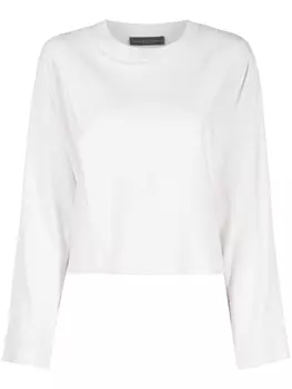 Fabiana Filippi топ тонкой вязки с круглым вырезом, белый