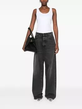 Fabiana Filippi топ в рубчик с цепочкой, белый