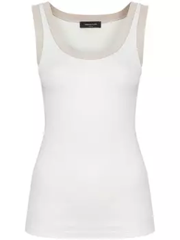 Fabiana Filippi топ в рубчик с люрексом, белый