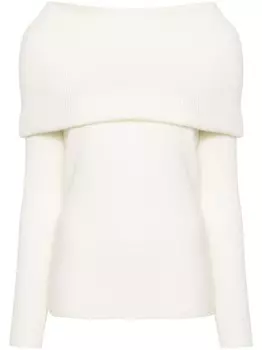 Fabiana Filippi топ в рубчик с открытыми плечами, белый