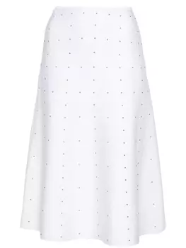 Fabiana Filippi трикотажная юбка миди с заклепками, нейтральный цвет