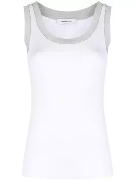 Fabiana Filippi трикотажный топ без рукавов, белый