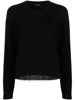 Fabiana Filippi трикотажный топ с блестками, черный