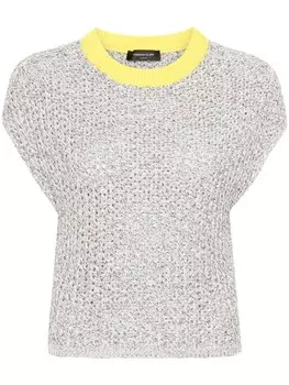 Fabiana Filippi трикотажный топ с контрастными вставками, белый