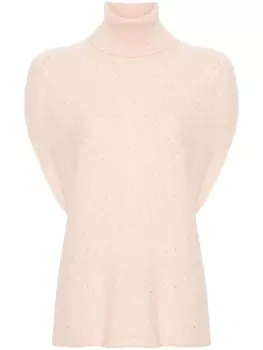Fabiana Filippi трикотажный топ с пайетками, розовый