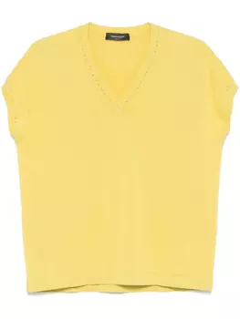 Fabiana Filippi трикотажный топ с пайетками, желтый