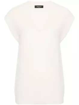 Fabiana Filippi трикотажный жилет с V-образным вырезом, нейтральный цвет