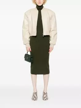 Fabiana Filippi юбка миди 3D-вязаная, зеленый