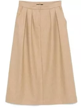 Fabiana Filippi юбка миди А-силуэта, коричневый