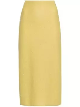 Fabiana Filippi юбка миди с пайетками, зеленый