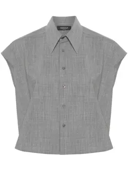 Fabiana Filippi укороченная меланжевая рубашка, серый