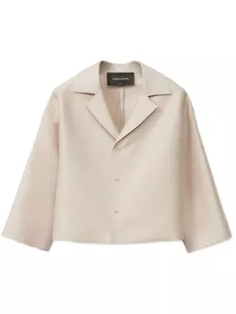 Fabiana Filippi укороченный шерстяной жакет, нейтральный