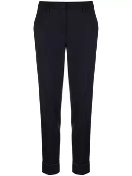 Fabiana Filippi зауженные брюки с подворотами, синий