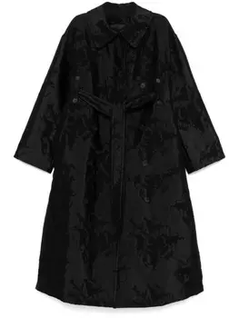 Fabiana Filippi жаккардовое пальто с цветочным узором, черный