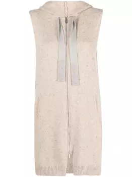Fabiana Filippi жилет с капюшоном, нейтральный цвет