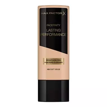 Facefinity долговечная тональная основа Max Factor, цвет 105 soft beige, 35 мл