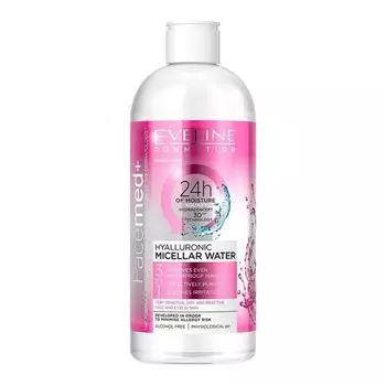 Facemed+ гиалуроновая мицеллярная вода Eveline, 400 мл