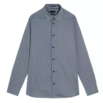 Faenza рубашка с геометрическим рисунком Ted Baker, синий