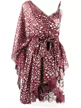 Faith Connexion платье на одно плечо с эффектом металлик, красный