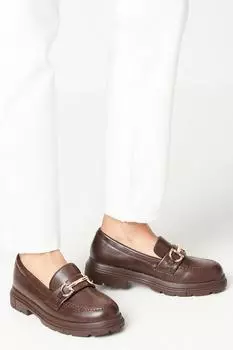 Faith: массивные лоферы с отделкой Luna Snaffle Dorothy Perkins, коричневый