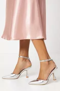Faith: туфли-лодочки Cici на высокой шпильке с острым носком Dorothy Perkins, серебро