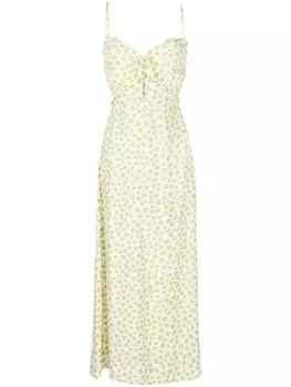 Faithfull the Brand Gita floral-print midi dress, белый