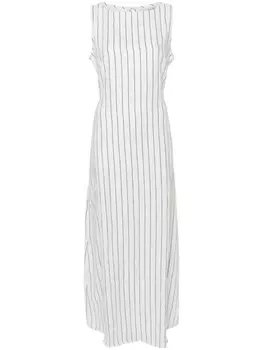 Faithfull the Brand льняное платье Nahna в полоску, белый