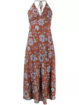 Faithfull the Brand платье Artemisia с вырезом халтер, коричневый