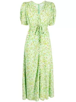Faithfull the Brand платье Bellavista с цветочным принтом, зеленый