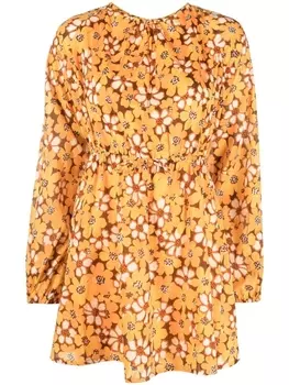 Faithfull the Brand платье Li Reni с цветочным принтом, оранжевый
