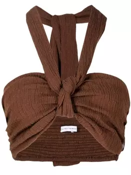 Faithfull the Brand топ Glenda с вырезом халтер, коричневый