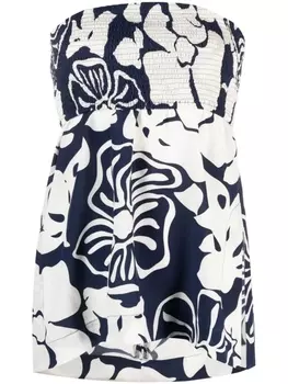 Faithfull the Brand топ Lizette с цветочным принтом, синий