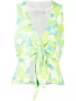 Faithfull the Brand топ Tahani с завязками, зеленый